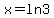 x=ln3