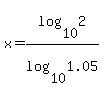 x=log%2810%2C2%29%2Flog%2810%2C1.05%29