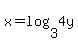 x=log%283%2C4y%29