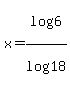 x=log%286%29%2Flog%2818%29