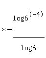 x=log%286%5E-4%29%2Flog%286%29