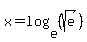 x=log%28e%2C%28sqrt%28e%29%29%29