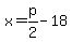x=p%2F2-18