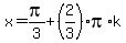 x=pi%2F3%2B%282%2F3%29pi%2Ak