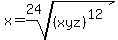 x=root%2824%2C%28xyz%29%5E12%29%29