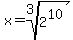 x=root%283%2C2%5E10%29