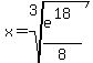 x=root%283%2Ce%5E%2818%29%2F8%29