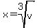 x=root%283%2Cv%29