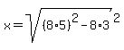 x=sqrt%28%288%2A5%29%5E2-8%2A3%29%5E2%29