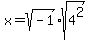 x=sqrt%28-1%29%2Asqrt%284%5E2%29