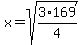 x=sqrt%283%2A169%2F4%29