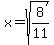 x=sqrt%288%2F11%29