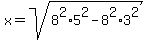 x=sqrt%288%5E2%2A5%5E2-8%5E2%2A3%5E2%29