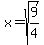 x=sqrt%289%2F4%29