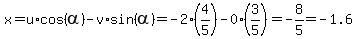 x=u%2Acos%28alpha%29-v%2Asin%28alpha%29=-2%2A%284%2F5%29-0%2A%283%2F5%29=-8%2F5=-1.6