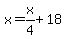 x=x%2F4%2B18