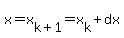 x=x%5Bk%2B1%5D+=+x%5Bk%5D%2Bdx