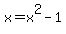 x=x%5E2-1