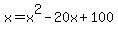 x=x%5E2-20x%2B100