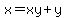 x=xy%2By