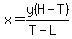 x=y%28H-T%29%2F%28T-L%29