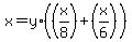 x=y%2A%28%28x%2F8%29%2B%28x%2F6%29%29