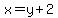 x=y%2B2