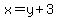 x=y%2B3
