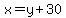 x=y%2B30