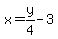 x=y%2F4-3