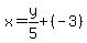 x=y%2F5%2B%28-3%29