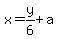 x=y%2F6%2Ba