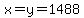 x=y=1488