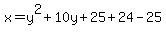 x=y%5E2%2B10y%2B25%2B24-25