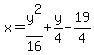 x=y%5E2%2F16%2By%2F4-19%2F4