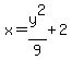 x=y%5E2%2F9%2B2