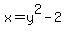 x=y%5E2-2