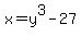 x=y%5E3-27