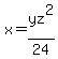 x=yz%5E2%2F24