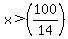 x%3E%28100%2F14%29