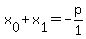 x%5B0%5D%2Bx%5B1%5D+=+-p%2F1