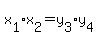 x%5B1%5D%2Ax%5B2%5D+=+y%5B3%5D%2Ay%5B4%5D