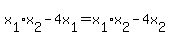 x%5B1%5D%2Ax%5B2%5D-4x%5B1%5D=x%5B1%5D%2Ax%5B2%5D-4x%5B2%5D