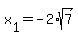 x%5B1%5D=-2%2Asqrt%287%29