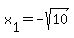 x%5B1%5D=-sqrt%2810%29