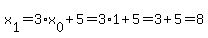 x%5B1%5D=3%2Ax%5B0%5D%2B5=3%2A1%2B5=3%2B5=8