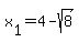 x%5B1%5D=4-sqrt%288%29