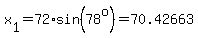 x%5B1%5D=72%2Asin%2878%5Eo%29=70.42663