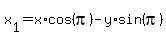 x%5B1%5D=x%2Acos%28pi%29+-+y%2Asin%28pi%29