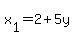 x%5B1%5D+=+2%2B5y